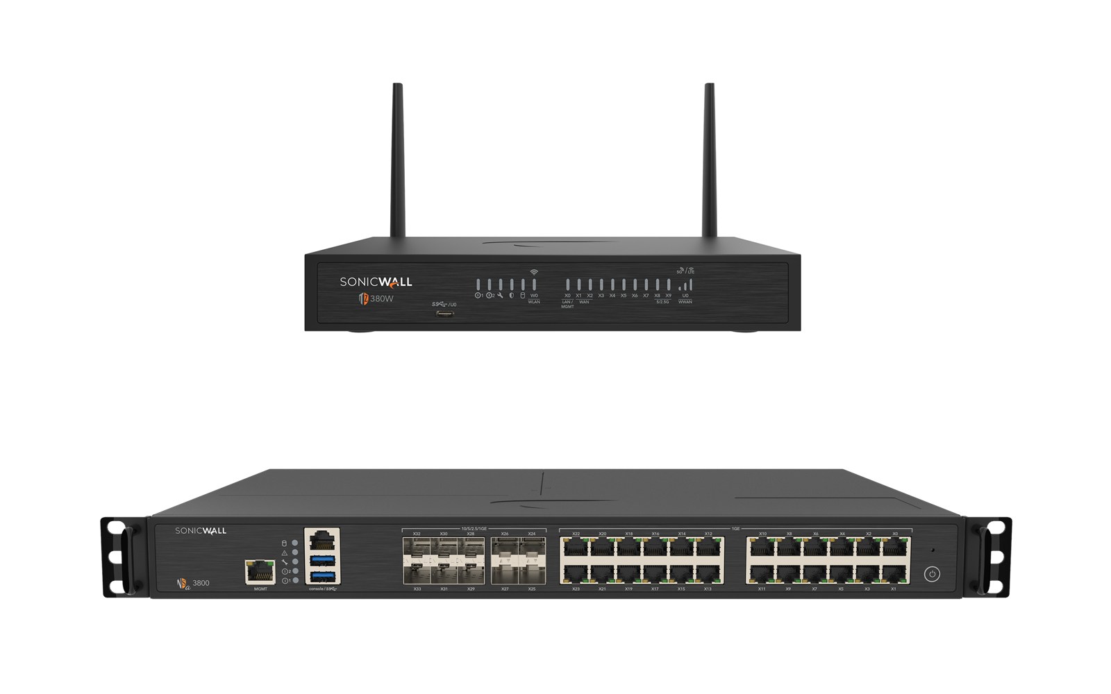 SonicWall TZ 380W and NSa 3800 firewalls